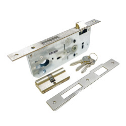 Kale Lock 152R Exterior Door 45Mm Cylinder Rosette Perforated Nickel - 1