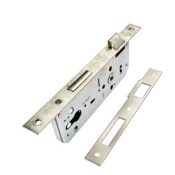 Kale Lock 152R Exterior Door 45Mm Without Barrel Rosette Perforated Nickel - Kale Kilit