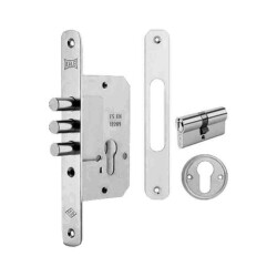 Kale Lock 189 Cylinder Security Lock 3 Pin Oval Chrome - 1