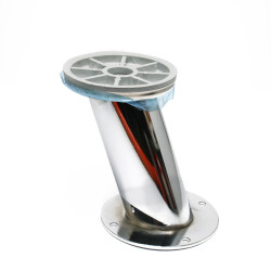 Kapsan Metal Baza Ayağı Krom Eğik Ø42mm H:10cm - 1