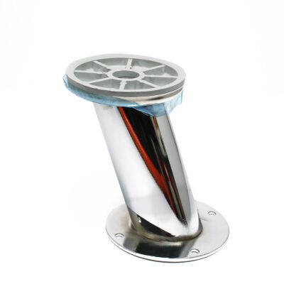 Kapsan Metal Baza Ayağı Krom Eğik Ø42mm H:10cm - 1