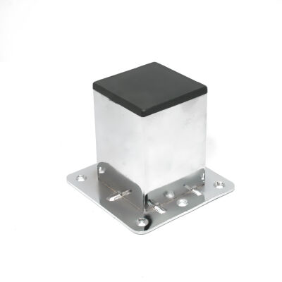 Kapsan Metal Koltuk Ayağı Krom Kare H: 70mm - 1