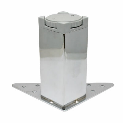 Kapsan Metal Plinth Leg Chrome Cap:40X40Mm H:10Cm0 - 1
