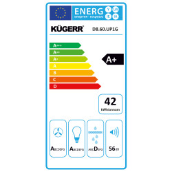 Kügerr D8 Plus Range Hood 60cm Black (UP1G) - 5
