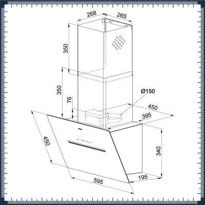 Kügerr D8 Plus Hood 60 Cm Black (UP1G) - 4
