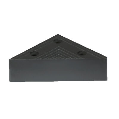 Mc 045 MC036.06 Plastic Triangular Furniture Leg 3 cm Black - 1