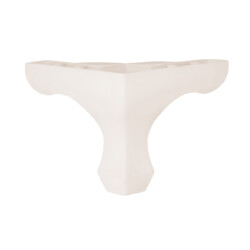 Mc Plastic Cabriole Furniture Leg 14 cm Height 15x15 Top Plate Cream - Mc