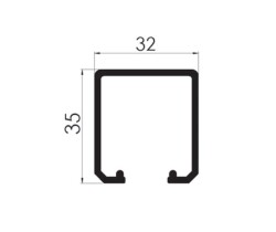 Mepa Al 100 Top Single Rail Anodised 2 Mt - Mepa