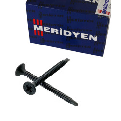 Meridyen Chipboard Screw 3.5X25 Black (1000 Pieces) - Meridyen