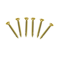 Meridyen Chipboard Screw 3.5x30 mm 1000 Pieces Yellow Zinc Plated - 1
