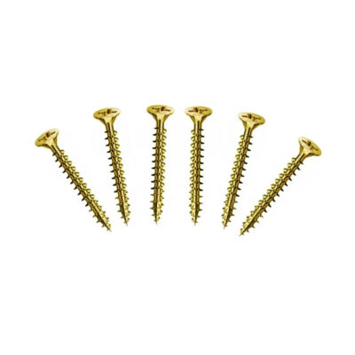 Meridyen Chipboard Screw 3.5x30 mm 1000 Pieces Yellow Zinc Plated - 1