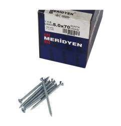 Meridyen Chipboard Screw 5.0X70 (200 Pieces) - 1