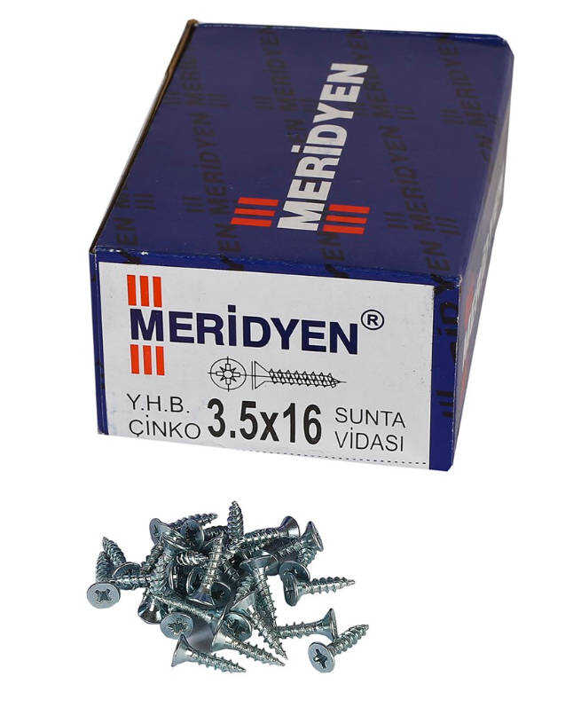 Meridyen Sunta Vidası 3.5x16 (1000 Adet)