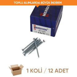 Meridyen Sunta Vidası 4.0x70 (Paket 200 Ad.) (1 Koli 12 Adet) - 1