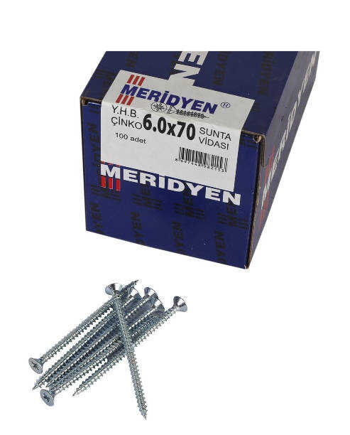 Meridyen Sunta Vidası 6.0x70 (100 Adet)