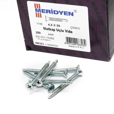 Meridyen Y.H.B.Matkap Uçlu Vida 4.8x50 (250 Adet) - 2