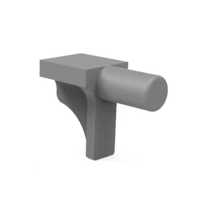 Mesan 5mm Plastic Ribbed Shelf Support Pin Grey - 1