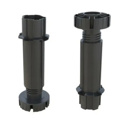 Mesan Bed Base Leg Set 12cm + Eco Top Black - 1
