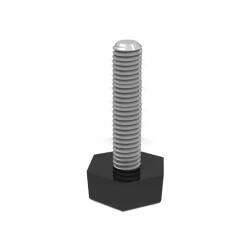 Mesan Hexagonal Head Connector Pin Black M6x22mm - 1