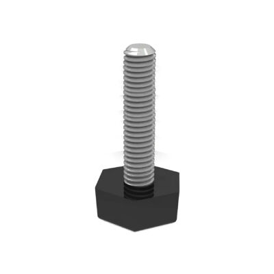 Mesan Hexagonal Head Connector Pin Black M6x22mm - 1