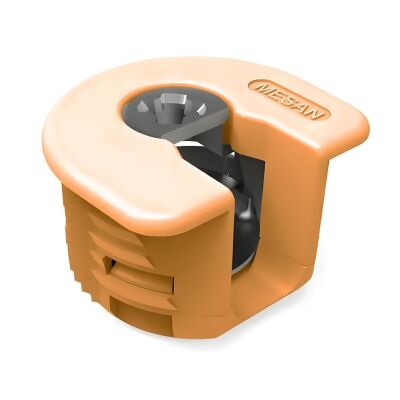 Mesan Locking Rafix Furniture Connector Fitting 18mm Brown - 1