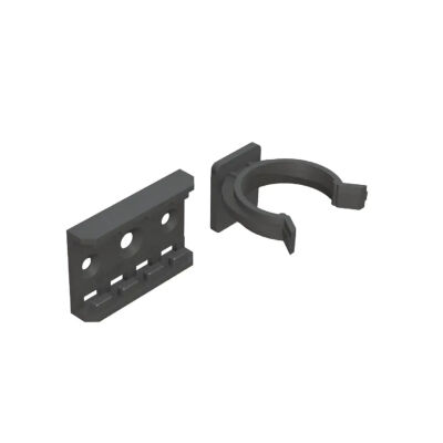Mesan Mounting Clip for Wooden Skirting Boards Black - 1