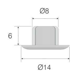 Mesan Plastic Plug 8Mm Brown - 2