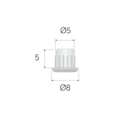 Mesan Plastic Screw Cover Cap 5mm Brown - Mesan