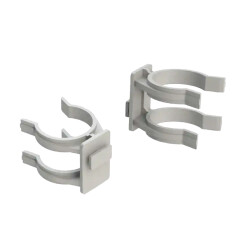 Mesan Plinth Clip Profile Aluminum and Plastic Double White - Mesan
