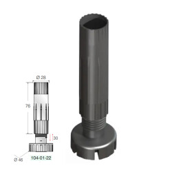 Mesan Plinth Leg 100 mm Black Furniture Leg - 1