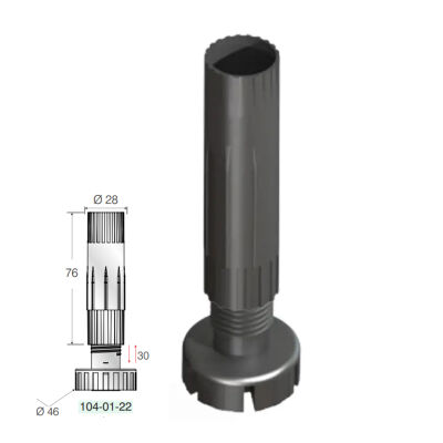 Mesan Plinth Leg 100 mm Black Furniture Leg - 1