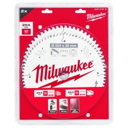 Milwaukee 254x30mm 60T/80T Wood Circular Saw Blade 2-Piece - Milwaukee