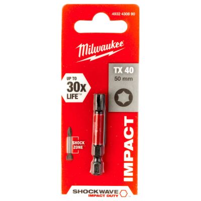 Milwaukee 4932430890 Shockwave Impact Duty, TX40 50MM (1Pack) - 1