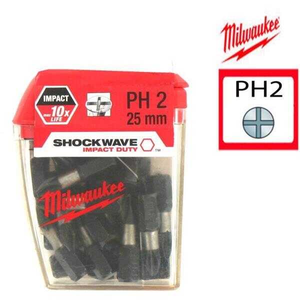 Milwaukee Bits Uç Ph2 25mm 25li Pkt