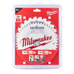 Milwaukee Circular Saw Blade 190mm 24T & 48T 2-Pack - 2