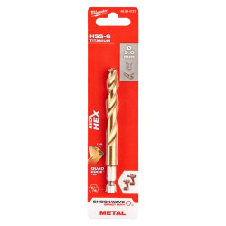 Milwaukee Metal Drill Bit - Hex Shank HSS-G 9x117mm - 1
