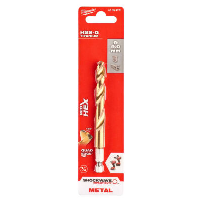 Milwaukee Metal Drill Bit - Hex Shank HSS-G 9x117mm - 1