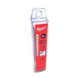 Milwaukee Metal Drill Bit Thunderweb Series 7.0X109MM 5 pcs - 1