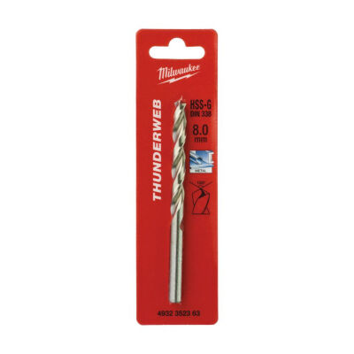 Milwaukee Thunderweb HSS-G Metal Drill Bit 8.0x117mm - 1