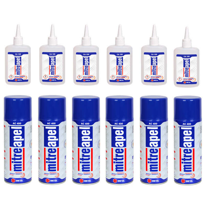 Mitre Apel Hızlı Yapıştırıcı 400 ML + 100 GR Çok Güçlü (6'lı Paket)
