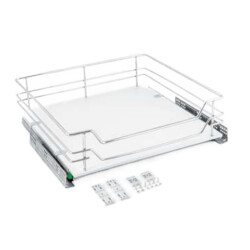 Modern Wooden Basket Telescopic Tandem Soft-Close Pantry System 55cm - Çağdaş