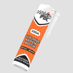 Nanofix Beyaz Silikonize Mastik 500gr (280ml) - Nanofix