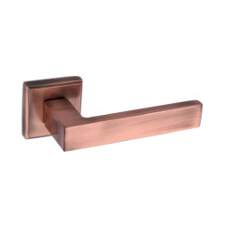 Nobel Bingo Door Lever on Rosette Albrifin Satin Finish - Nobel