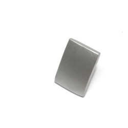 Nobel Button Handle Angular Matte Chrome - 3