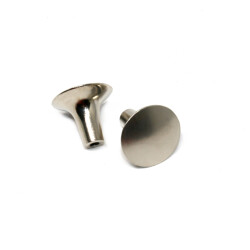 Nobel Button Handle Flat Inox - 2