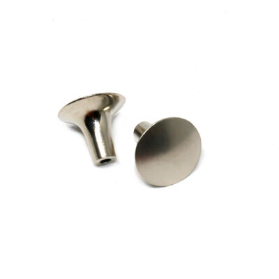 Nobel Button Handle Flat Inox - 2