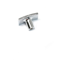 Nobel Button Handle Square Chrome - 2