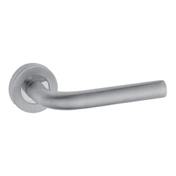 Nobel Kastamonu 670 Satin Stainless Steel Rosette Room Door Handle Set - 1