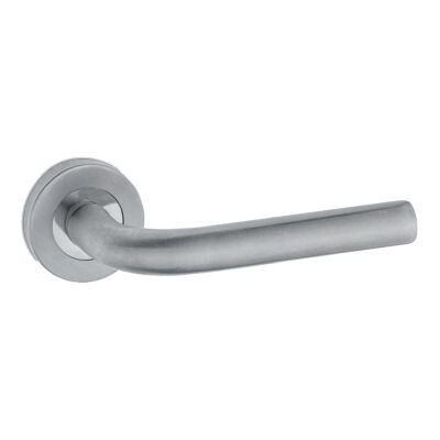 Nobel Kastamonu 670 Satin Stainless Steel Rosette Room Door Handle Set - 1