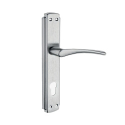 Nobel Polaris Rosetted Interior Door Handle Satin Nickel - 1